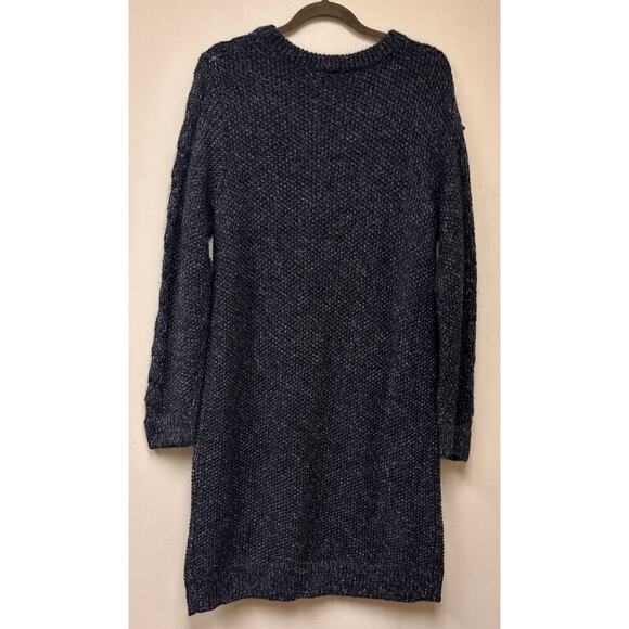 NWT Gap Size Large Gray Knee Length Knit Winter Heavy Layering Sweater Dress - Picture 3 of 11